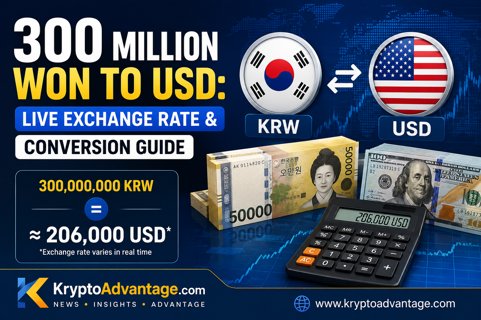 300 million won to usd